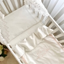Set lenjerie de schimb pentru patut bebe 3 piese Baby King ivory (3)